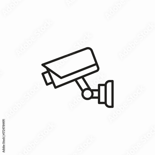 security camera fixed icon sign vector