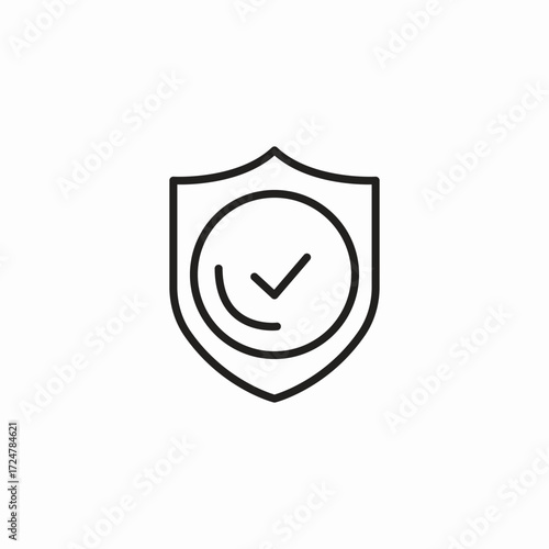 shield with check icon sign vector