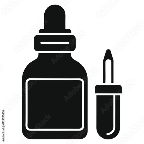 Scalable vector eps icon illustration of a dropper bottle for declarative design vector