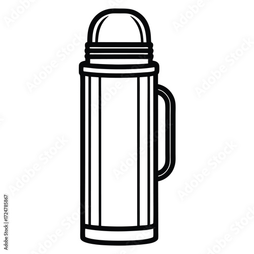 Classic thermos flask vector illustration scalable eps icon for general use vector