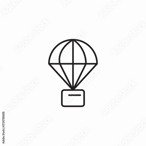 airdrop package delivery icon sign vector