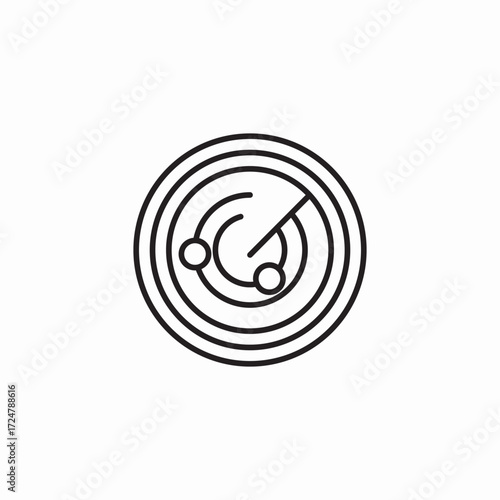 air traffic radar icon sign vector