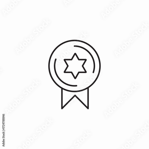 award achievement badge icon sign vector