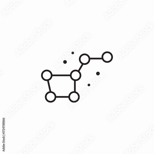 big dipper constellation icon sign vector