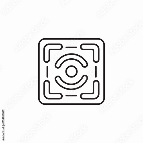 camera focus square icon sign vector