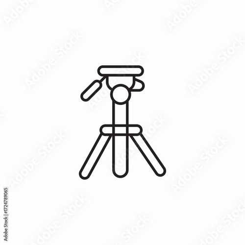 camera tripod stand icon sign vector