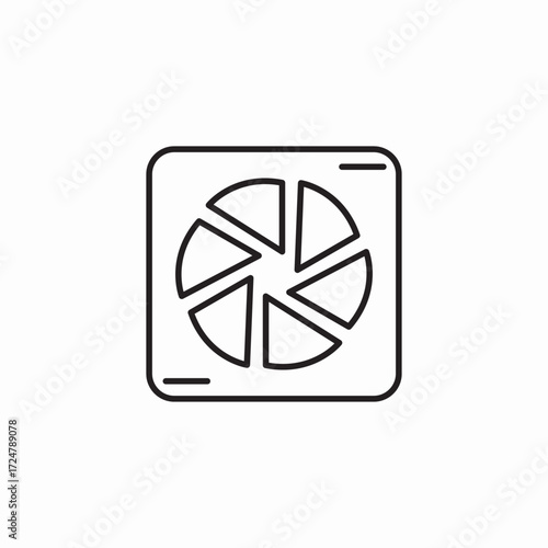 camera shutter aperture icon sign vector