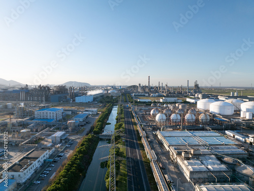 Wallpaper Mural Aerial view of a large chemical plant Torontodigital.ca