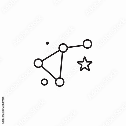 constellation with star icon sign vector