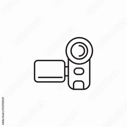 compact handheld camcorder icon sign vector