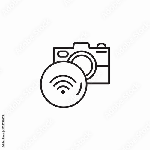 digital camera wireless icon sign vector