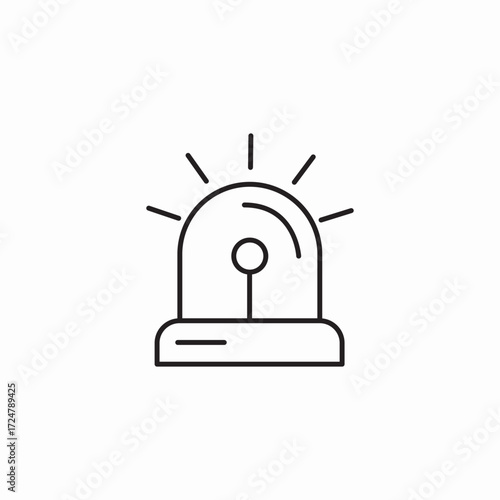 flashing emergency light icon sign vector