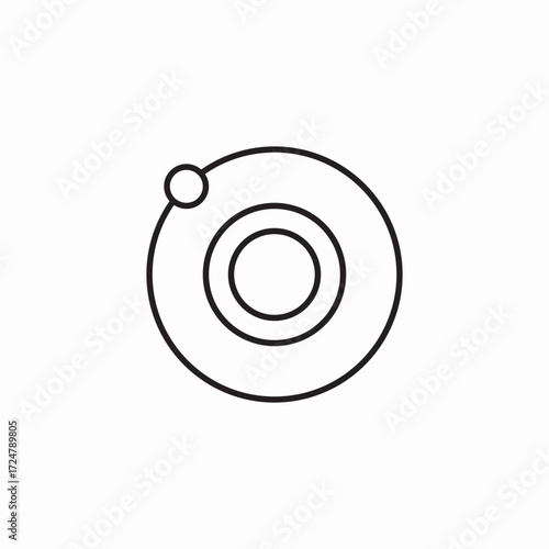 orbiting planet satellite icon sign vector