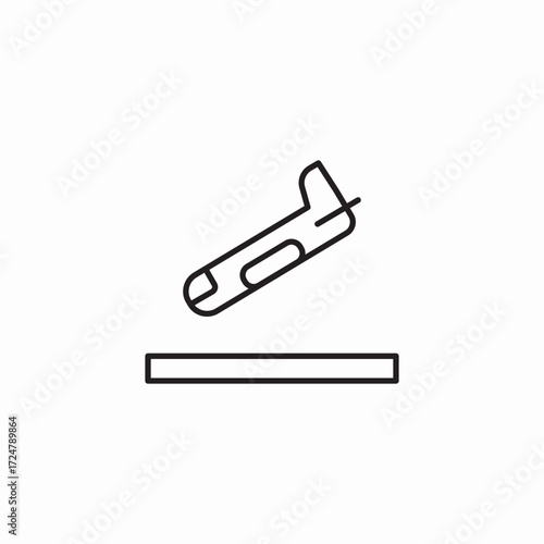 plane taking off icon sign vector