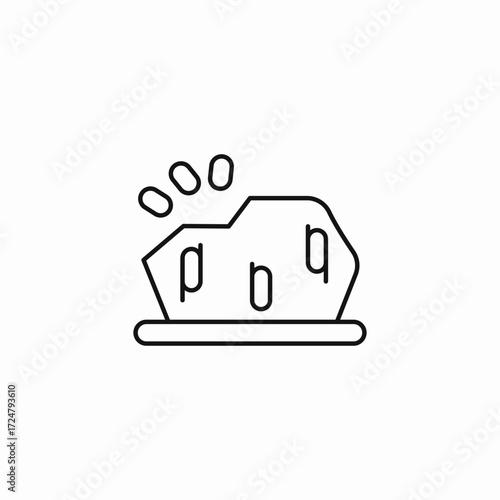 gem mining rocks icon sign vector