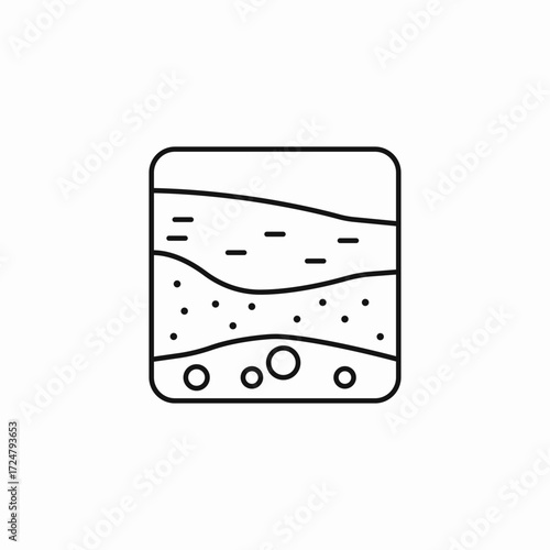 geological soil layers icon sign vector