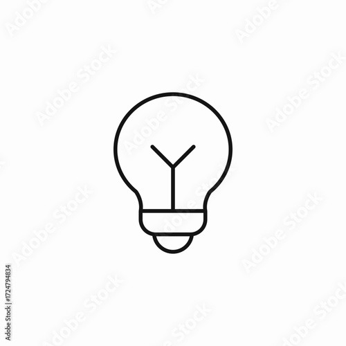 simple light bulb icon sign vector