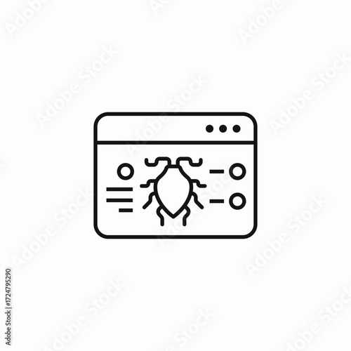 website bug fixing icon sign vector