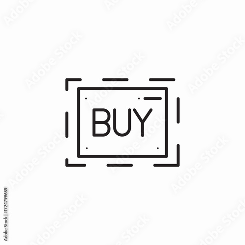buy button icon sign vector