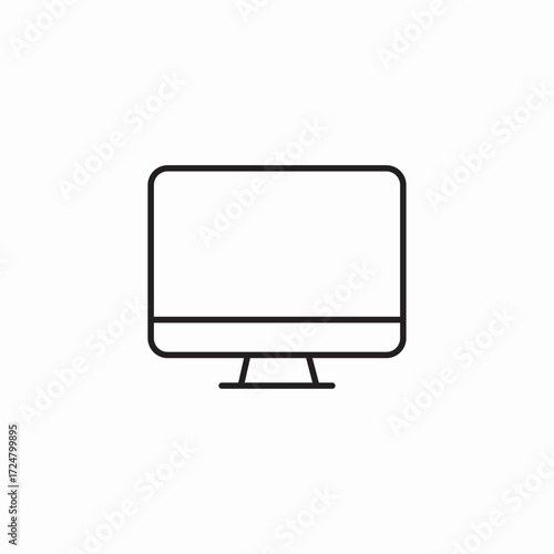 desktop computer monitor  icon sign vector