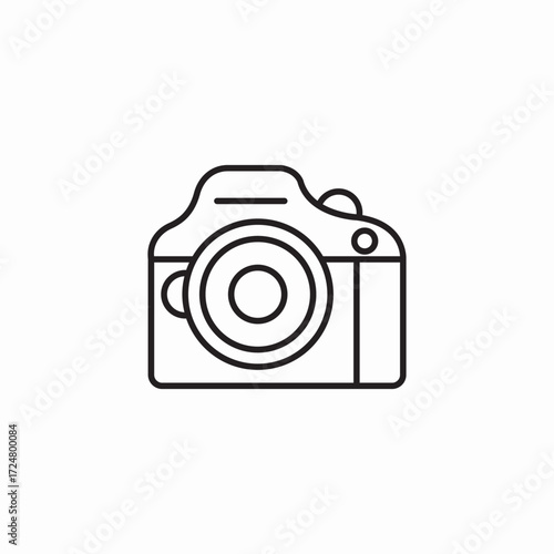 digital slr camera icon sign vector