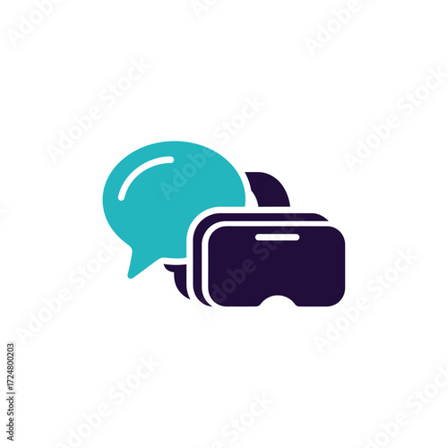 Immersive Conversation VR Headset with Speech Bubble for Virtual Communication