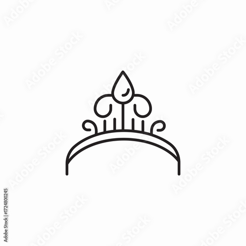 elegant tiara design icon sign vector