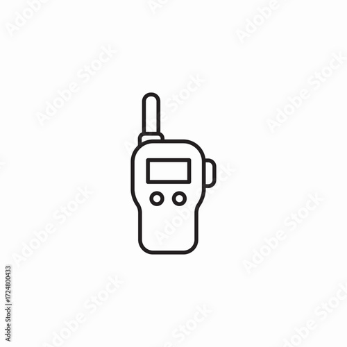 handheld walkie-talkie radio icon sign vector