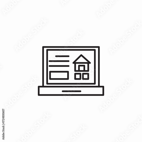 laptop website homepage icon sign vector