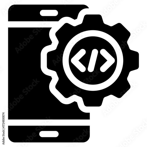 Mobile Development Icon Element For Design