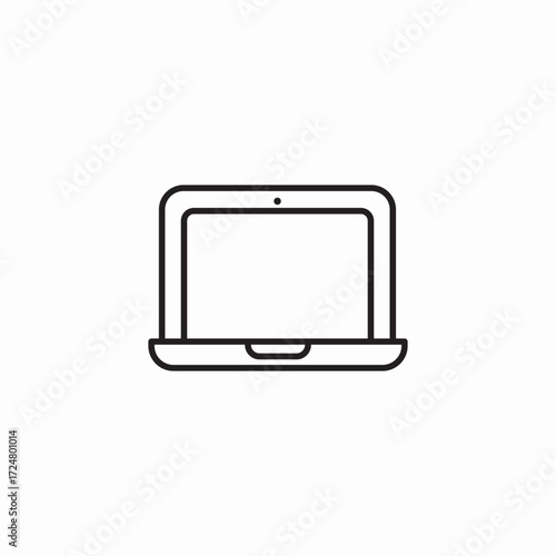 portable laptop computer icon sign vector