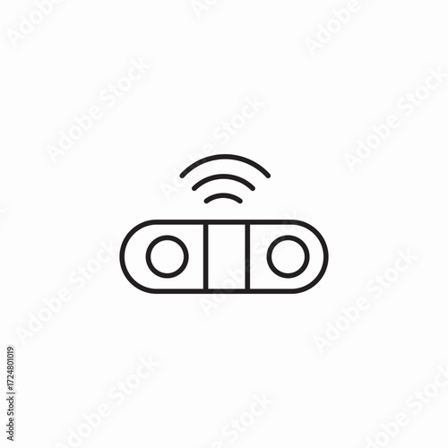 portable wireless speaker icon sign vector