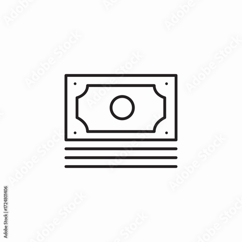 stack of cash icon sign vector