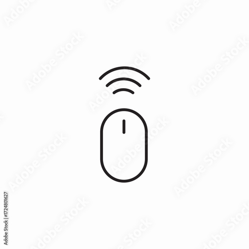 wireless computer mouse icon sign vector