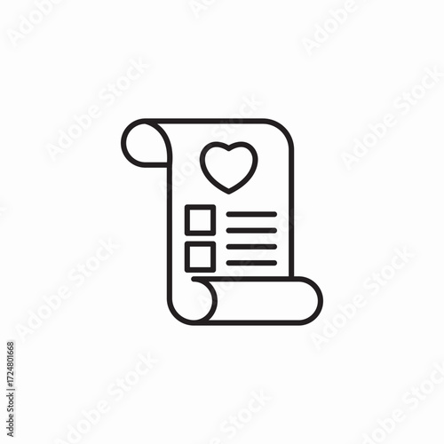 wishlist with checklist icon sign vector