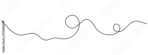 Wavy line with flowing curves. Seamless pattern of continuous wavy lines. Undulating abstract background. Curved single line in eps 10.