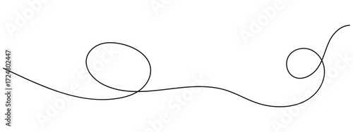 Wavy line with flowing curves. Seamless pattern of continuous wavy lines. Undulating abstract background. Curved single line in eps 10.