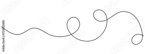 Abstract wavy squiggle dashed line collection. Dotted spiral curve line. Transport dot paths lines. Thin line abstract doted swirl path. Minimal squiggle divider, loopy line vector icon in eps 10.