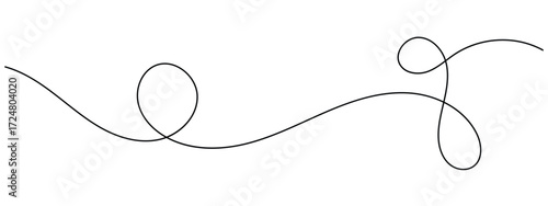 Curved single line. Minimalist squiggle line. Thin line wavy abstract background. Seamless pattern decorative curve line in eps 10.