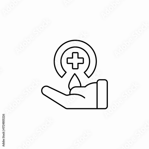 hand sanitizer drop icon sign vector