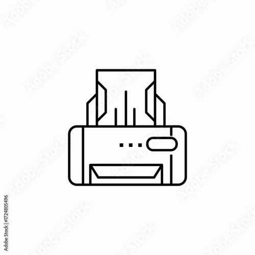 office printer machine icon sign vector