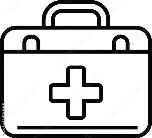 First Aid Kit Icon – Minimalist Medical Emergency Symbol



