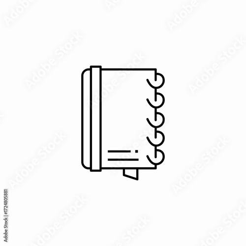 spiral bound notebook icon sign vector