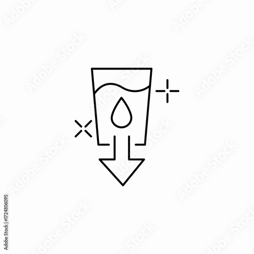 water purification filter icon sign vector