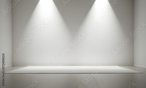 Wallpaper Mural Sleek minimalist studio interior with dramatic lighting perfect for product mockups or creative presentations Torontodigital.ca