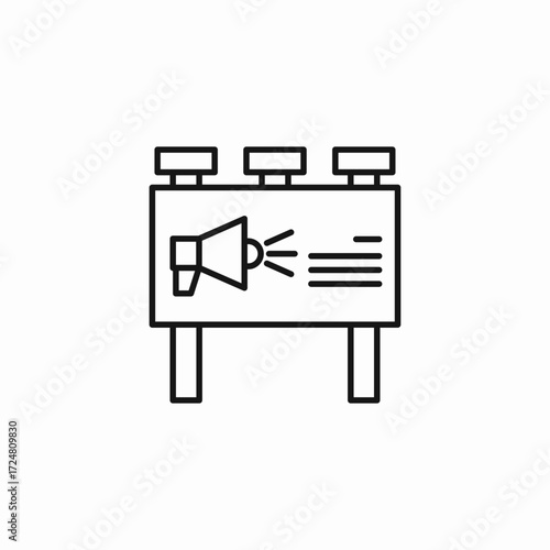billboard announcement megaphone icon sign vector