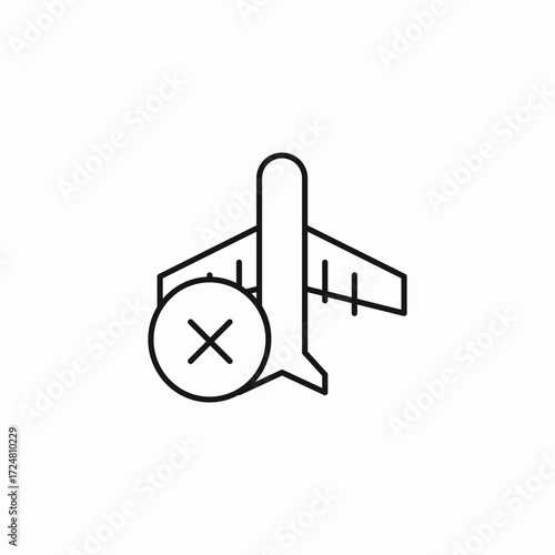 flight cancellation icon icon sign vector