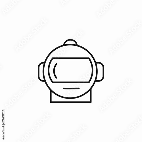 space helmet icon sign vector