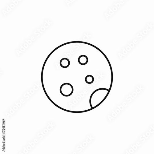 surface of moon icon sign vector