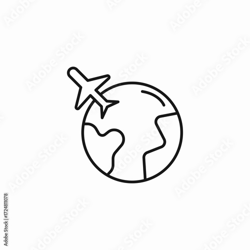 travel around world icon icon sign vector
